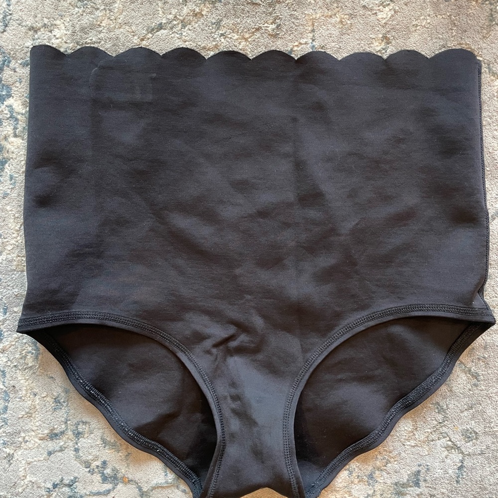 Maternity & Postpartum Bloomers - Scallop Edge Black × 1